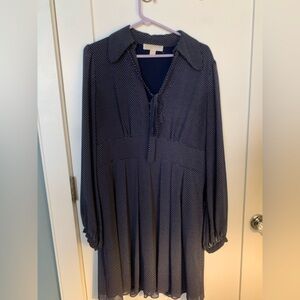 Michael Kors Navy and White Polka Dot dress